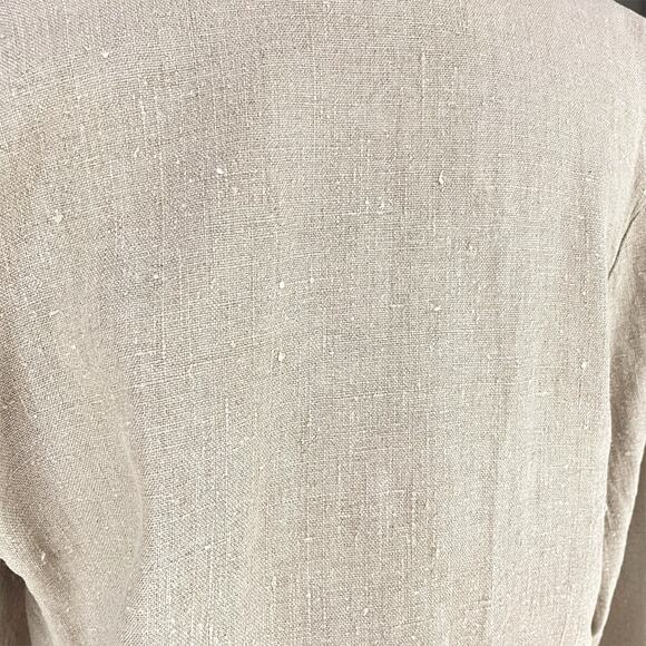 BRYN WALKER Kai Linen Long-Sleeve Tie-Front Waterfall Jacket S Beige Lagenlook - Picture 9 of 11